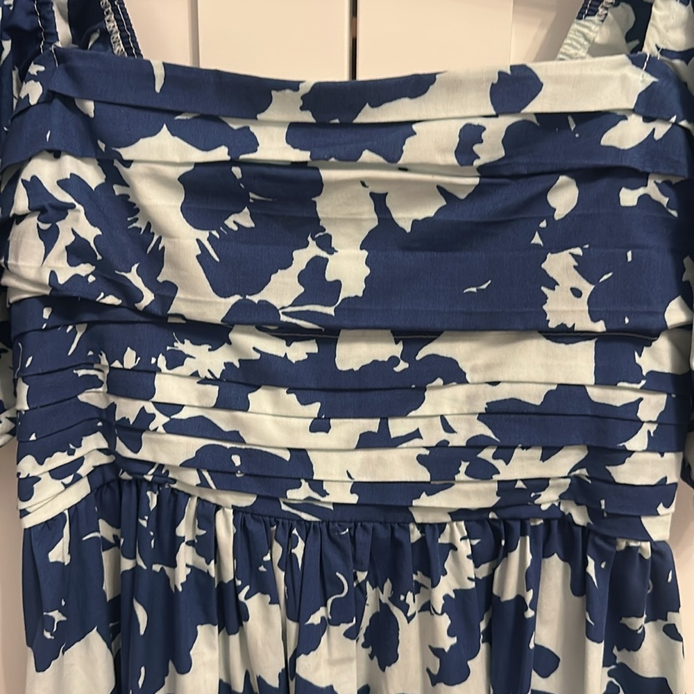 Abercrombie & Fitch Navy and White Midi Dress - Picture 3 of 5